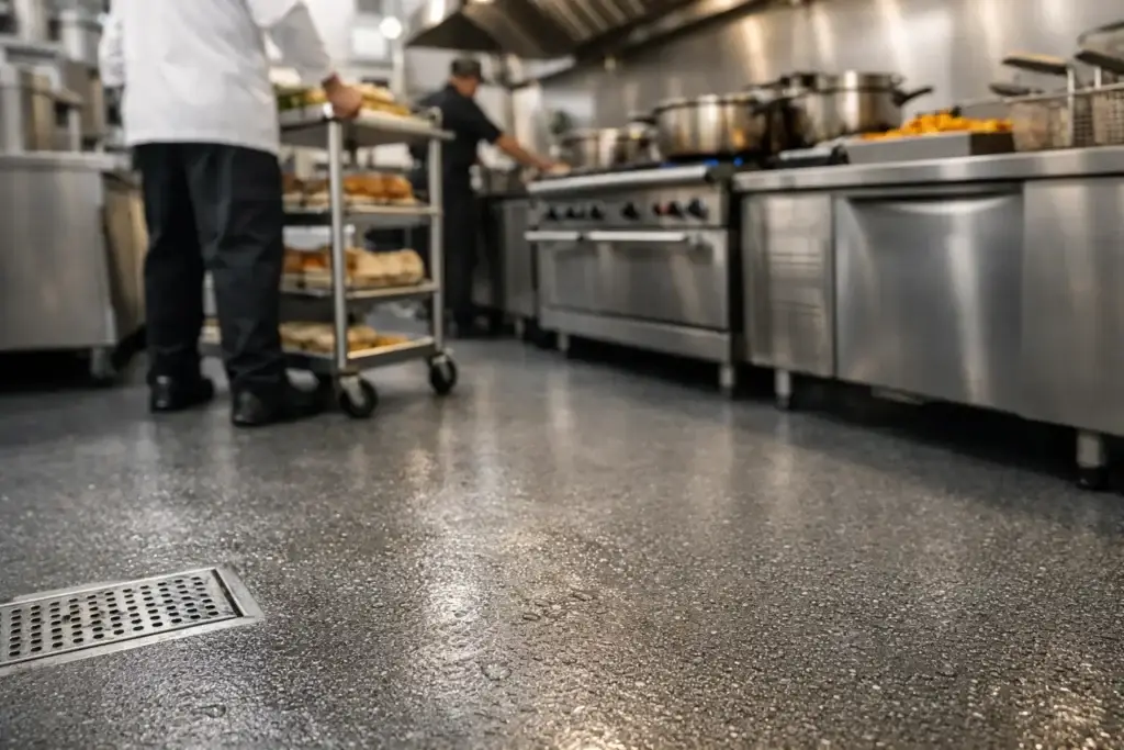 Non Slip Commercial Kitchen Flooring