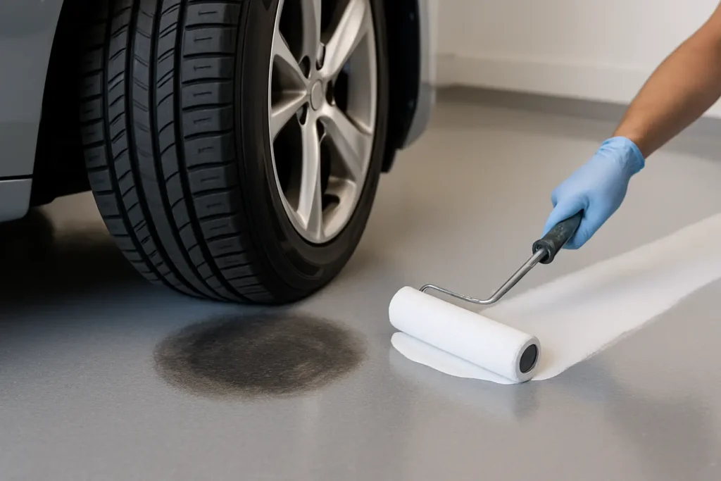 Stop Hot Tire Pickup on Epoxy Floors