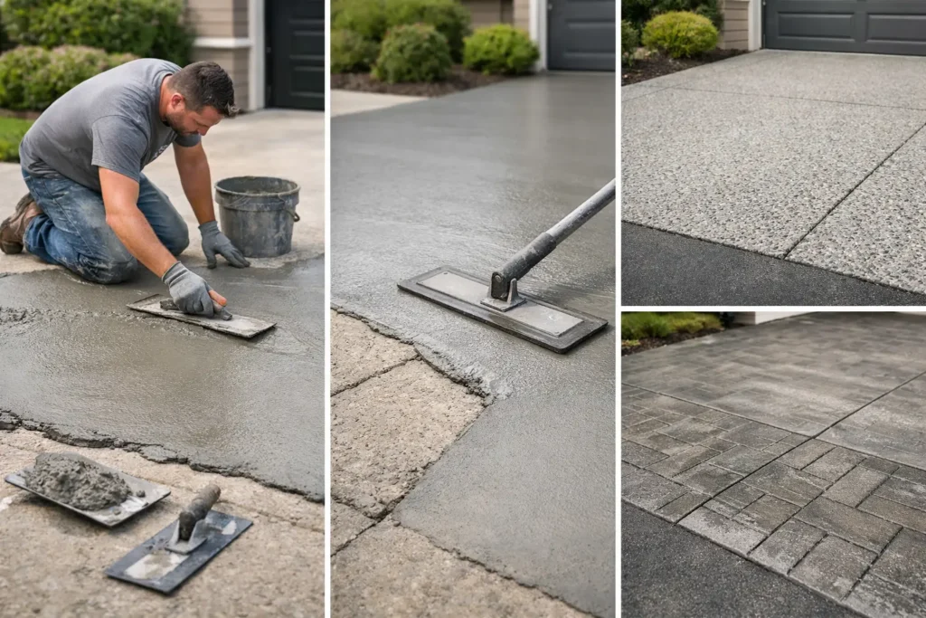 Driveway Concrete Resurfacing Options